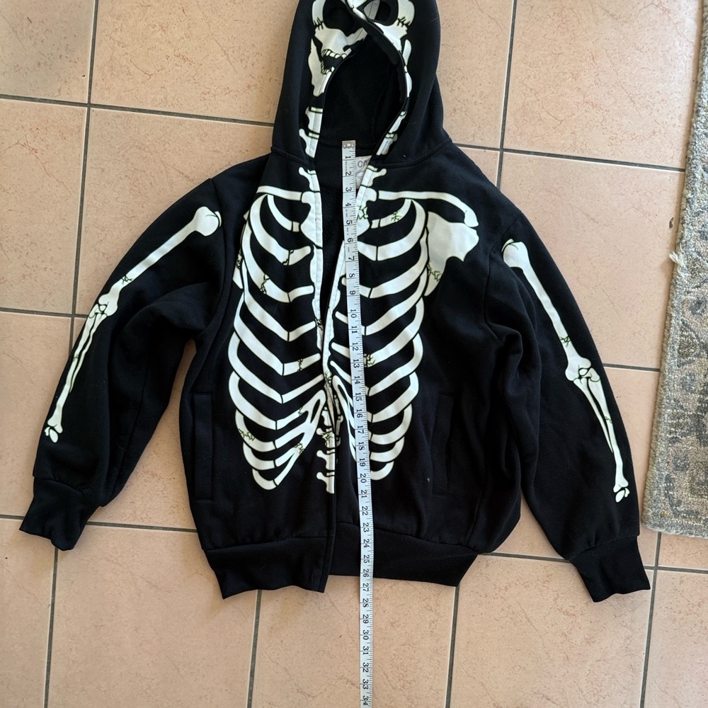 Men’s Skeleton Hoodie - Large costume + pants - Picture 4 of 5